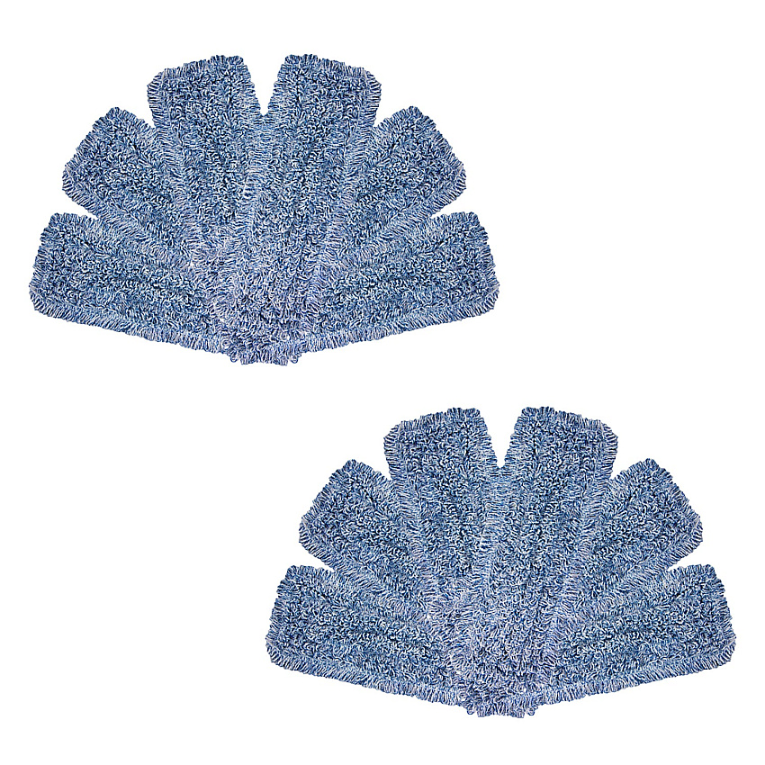 Wet & Dry Microfiber Mop Pad Looped 18" Blue, Pack Of 12 (PNP860018B)