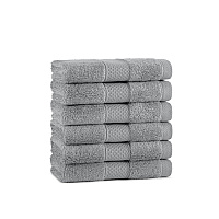 Aston & Arden Egyptian Cotton Washcloth 13x13 Dark Grey, Pack Of 6 (P-EGYP-1313-DGY)