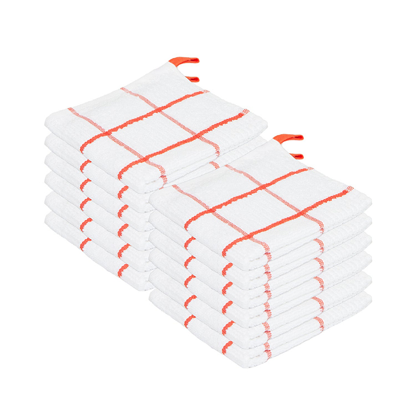 Sc Premier Dishcloth 13x13 Saffron Windowpane, Pack Of 12 (P-SC-DC-WISAF)