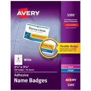 Avery Adhesive Name Badges (2 1/3" x 3 3/8") (400 Badges/Box) (5395)