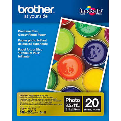 Brother High Gloss Inkjet Paper (8.5" x 11") (20 Sheets/Pkg) (BP71GLTR)