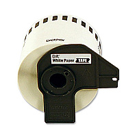 Brother Continuous Length Removable Paper- Black/Yellow 62mm x 30.4m (2.4" x 100') (DK4605)