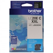 Brother Super High Yield XL Cyan Ink Cartridge (1,200 Yield) (LC20EC)