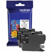 Brother High Yield Black Ink Cartridge Dual Pack (2 x 550 Yield) (LC30172PK)