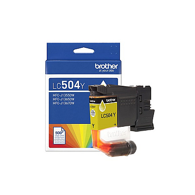 Brother Yellow Ink Cartridge (500 Yield) (LC504YS)