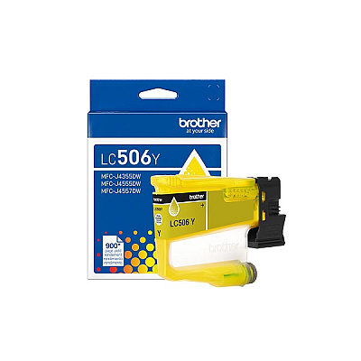 Brother Yellow Ink Cartridge (900 Yield) (LC506YS)