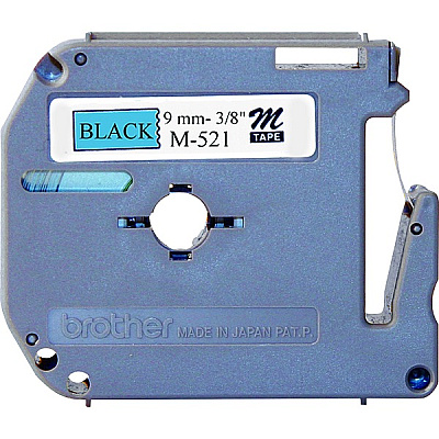 Brother 9mm (0.35") Black on Blue (M521)