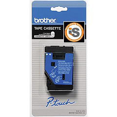 Brother 9mm (3/8") White on Blue Laminated Tape (7.7m/25') (1/Pkg) (TC64Z1)