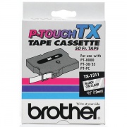 Brother 12mm (1/2") Black on Clear Laminated Tape (15m/50') (1/Pkg) (TX1311)