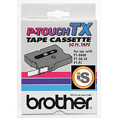 Brother 24mm (1") Red on Clear Laminated Tape (15m/50') (1/Pkg) (TX1521)