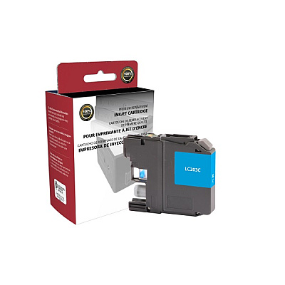 Clover CIG Remanufactured High Yield Cyan Ink Cartridge (Alternative for Brother LC203C) (550 Yield) (118104)