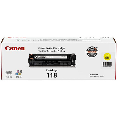 Canon (CRG-118Y) Yellow Toner Cartridge (2,900 Yield) (2659B001AA)