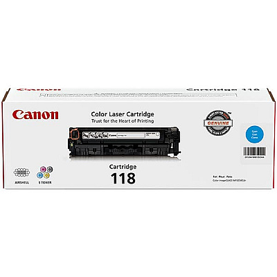 Canon (CRG-118C) Cyan Toner Cartridge (2,900 Yield) (2661B001AA)