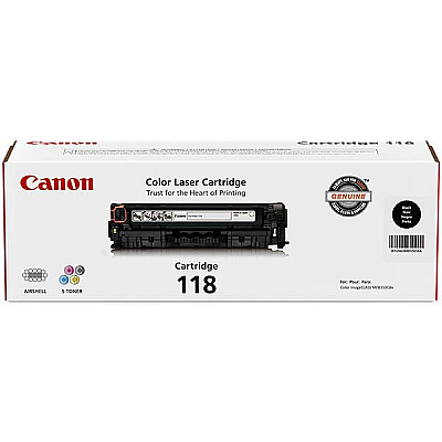 Canon (CRG-118BK) Black Toner Cartridge (3,400 Yield) (2662B001AA)