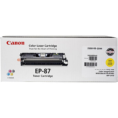 Canon (EP-87) Yellow Toner Cartridge (4,000 Yield) (7430A005BA)