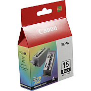 Canon (BCI-15BK) Black Ink Tank Twin Pack (8190A003)