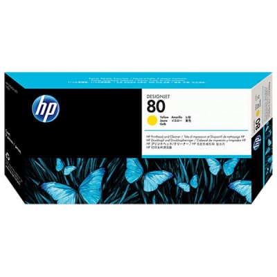 HP 80 (C4823A) Yellow Printhead/Printhead Cleaner