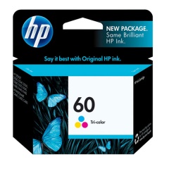 HP 60 (CC643WN) Tri-Color Original Ink Cartridge (165 Yield)