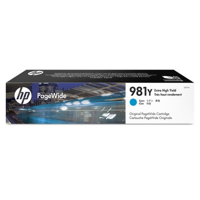 HP 981Y (L0R13A) Extra High Yield Cyan Original PageWide Cartridge (16,000 Yield)