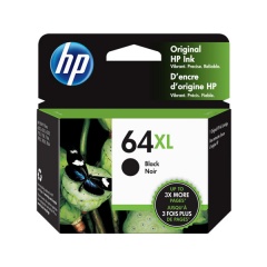 HP 64XL (N9J92AN) Black Original Ink Cartridge (600 Yield)