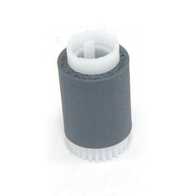 HP Pickup Roller (Gray Spongy Rubber Roller on a White Cylinder & 24 Tooth White Gear on One Side) (RM2-6046)