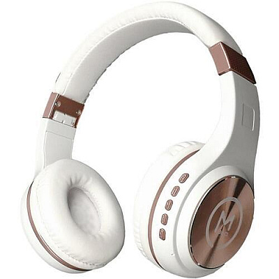 Morpheus Serenity Wireless Over-the-ear Headphones, Bluetooth 5.0 Headset With Microphone Hifi Stereo Wiredwireless Whiterose Gold (HP5500R)