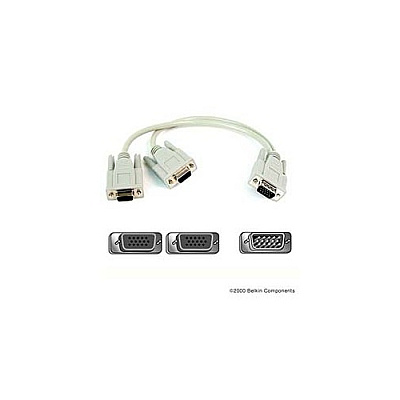 Belkin Display Splitter Hd15f/hd15m 1 Ft (F3G00601)