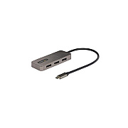 StarTech Usb-c To Triple Displayport 1.4 Mst Hub, 4k 60hz, 1ft (30cm) Cable, Usb Type-c To Displayport 1.4 Multi-stream Transport Hub, Displayport Splitter (MST14CD123DP)