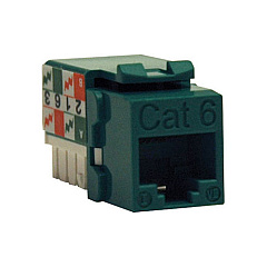 Tripp Lite Cat6/cat5e 110 Style Keystone Jack Green (N238001GN)