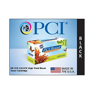PCI Brand Eco-friendly Reman Hp 27x C4127x Xl Black Toner Cartridge 10000 Pg Yield For Hp Laserjet 4000 Series, Hp Laserjet 4050 Series C4127 Printers (C4127XRPC)
