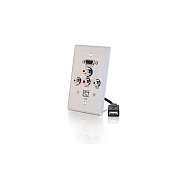C2G Wp Sgl Alum Hd-15,3.5,a/v,usb (40543)