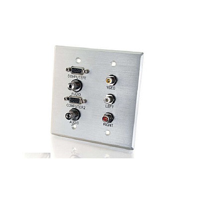 C2G Wp Dbl Alum Hd-15,hd-15,3.5mm,3.5mm,a/v (40508)