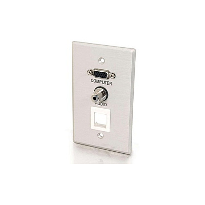 C2G Vga, 3.5mm & One Keystone Wall Plate (40572)
