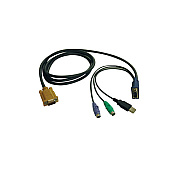 Tripp Lite 15ft Usb Ps/2 Kvm Switch Cable Kit Combo (P778015)