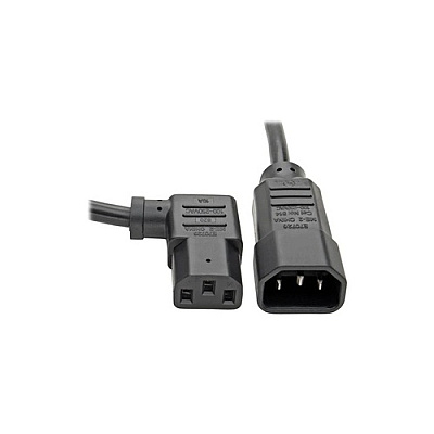 Tripp Lite 2ft Power Cord 18awg C14/right Angle C13 (P00400213RA)