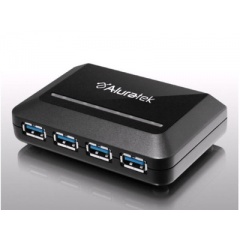 Aluratek 4-port Usb 3.0 Superspeed Hub With Cable (AUH0304F)