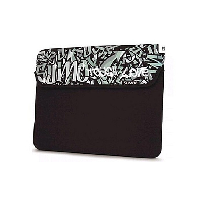 Mobile Edge Sumo Mac Graffiti Neoprene Sleeve-blk-15 (MESUMO77151M)
