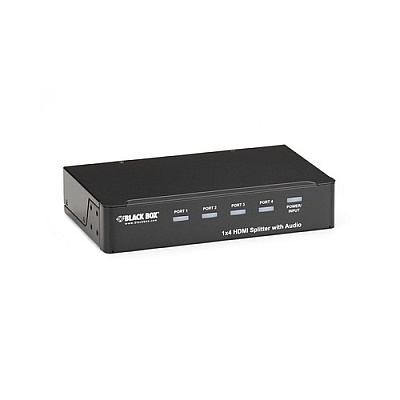 Black Box Hdmi Splitter With Audio - 1x4, Gsa, Taa (AVSPHDMI1X4)
