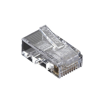 Black Box Cat5e Modular Plug For Round Solid/stranded Cable - Unshielded - 50-pack, Gsa, Taa (C5EMPU50PAK)