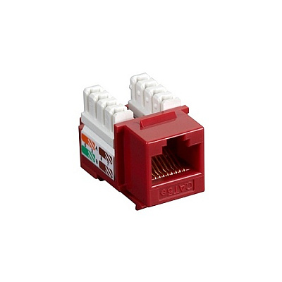 Black Box Cat5e Keystone Jack - Unshielded, Rj45, Red (CAT5EJRD)