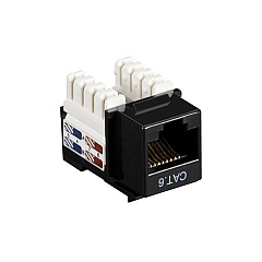 Black Box Cat6 Keystone Jack - Unshielded, Rj45, Black, 5-pack (CAT6JBK5PAK)