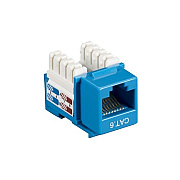 Black Box Cat6 Keystone Jack - Unshielded, Rj45, Blue, 25-pack (CAT6JBL25PAK)