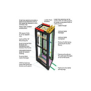 Black Box Server Cabinet 45u,24"wx42"d With M6 Rails,mesh Front & Rear Door,solid Side Panels,mesh Top,anti-tip Legs,keyed Lock,gsa,taa (EC45U2442SMMSMYK)