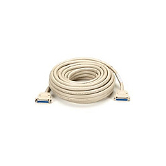 Black Box Rs232 Shielded Cable - Plastic Hood, Db25 Female/female, 25-conductor, 50-ft. (15.2-m), Gsa, Taa (EDN25C0050FF)