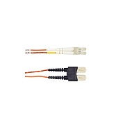 Black Box Om1 62.5/125 Multimode Fiber Optic Patch Cable - Ofnr Pvc, Sc To Lc, Orange, 3-m (9.8-ft.) (EFN110003MSCLC)