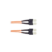 Black Box Om1 62.5/125 Multimode Fiber Optic Patch Cable - Ofnr Pvc, Sc To Sc, Orange, 20-m (65.6-ft.) (EFN110020MSCSC)