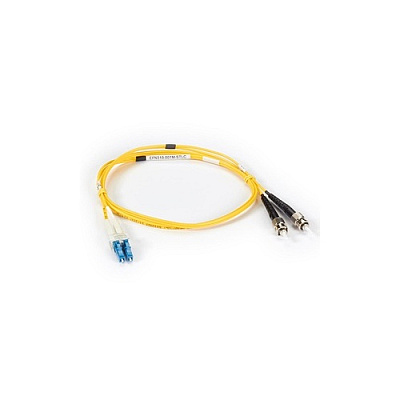 Black Box Os2 9/125 Singlemode Fiber Optic Patch Cable - Ofnr Pvc, St To Lc, Yellow, 1-m (3.2-ft.) (EFN310001MSTLC)