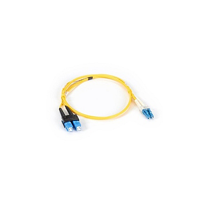 Black Box Os2 9/125 Singlemode Fiber Optic Patch Cable - Ofnr Pvc, Sc To Lc, Yellow, 3-m (9.8-ft.) (EFN310003MSCLC)