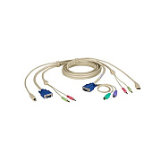 Black Box Kvm Cpu Cable - Dt Pro Ii Series, Vga, Ps/2, Audio, 6-ft. (1.8-m) (EHN70020210006)