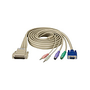 Black Box Kvm Cpu Cable - Db25, Vga, Ps/2, Audio, 6-ft. (1.8-m) (EHN8250006)